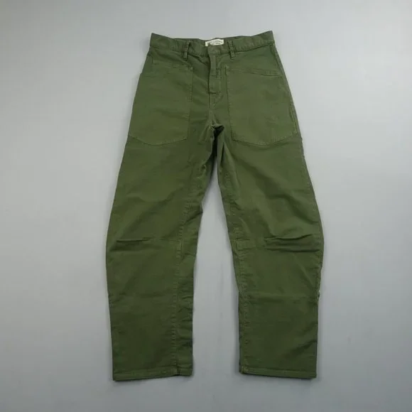 Nili Lotan Olive Green Cropped Ankle Pants - Picture 2 of 12